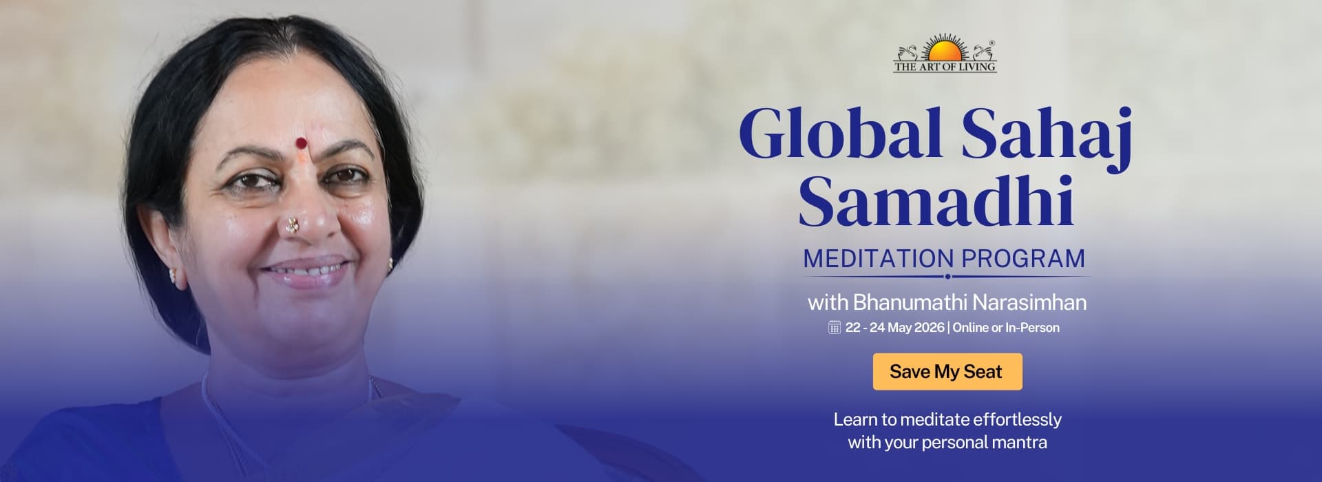 Bhanumathi Narasimhan for Global Sahaj Samadhi Meditation Program